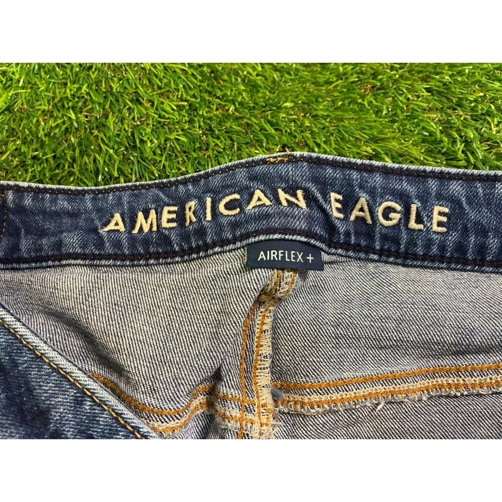 American Eagle AirFlex+ Jeans Men’s 34x32 Straight Leg Stretch Medium Wash Denim